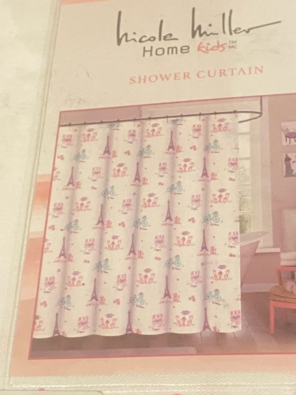 Paris Nicole Miler Kids Shower Curtain 72 in. Bath